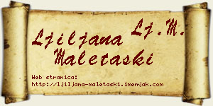 Ljiljana Maletaški vizit kartica